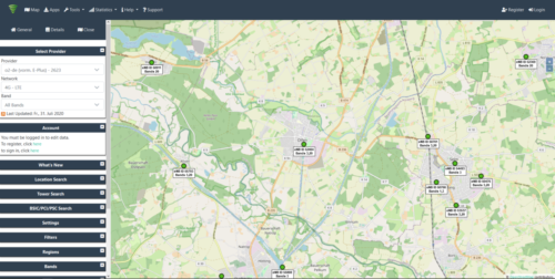 o2 Mastenübersicht für Olfen